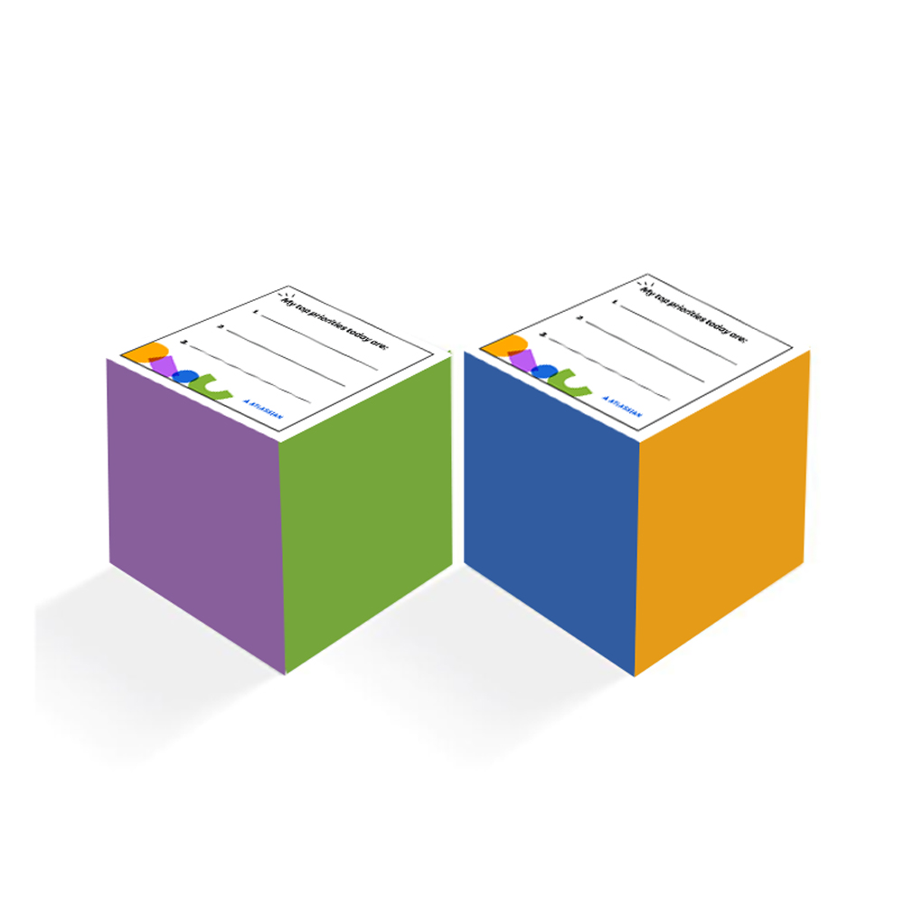 Souvenir 3” X 3” X 3” Non-Adhesive Cube